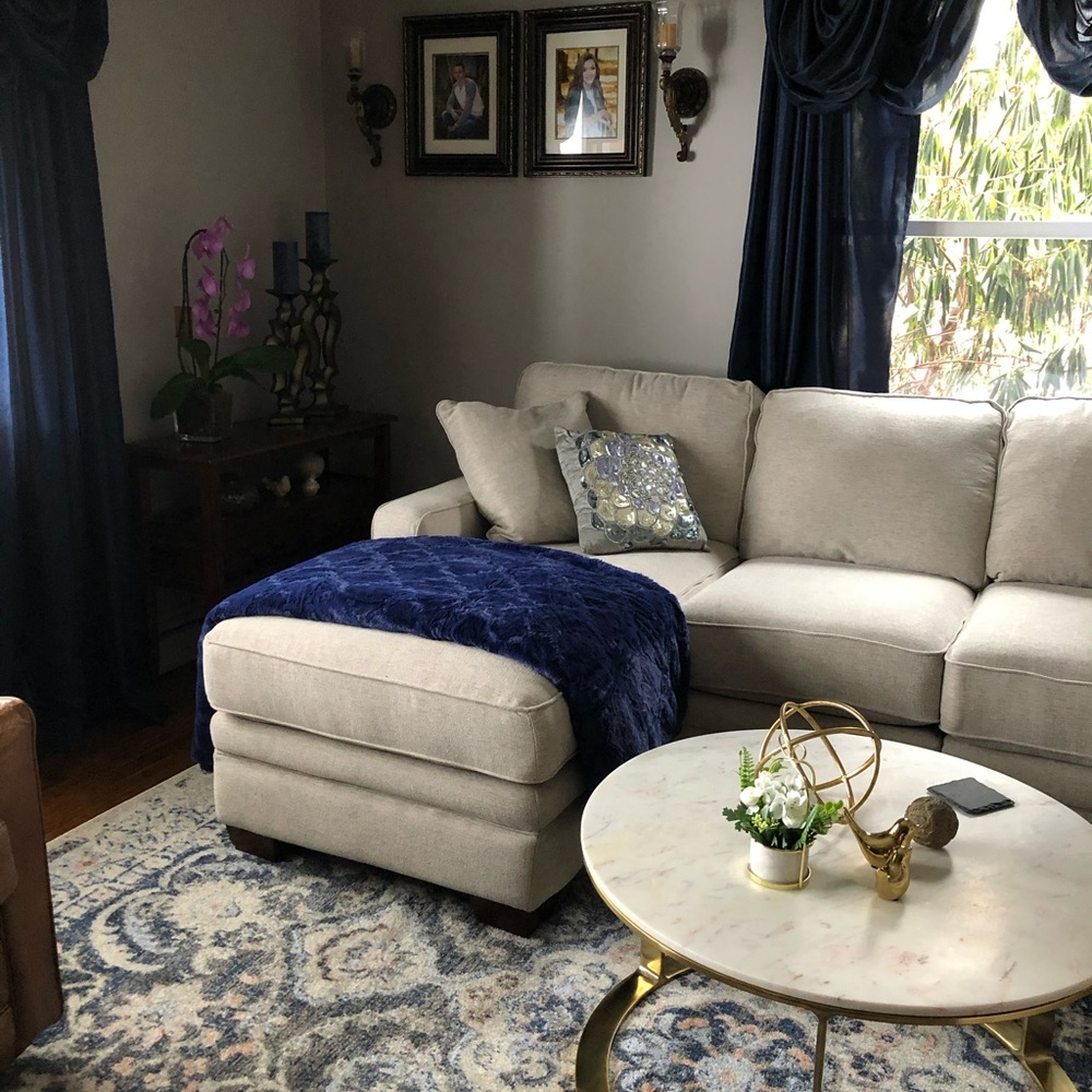 Navy drapes and valances